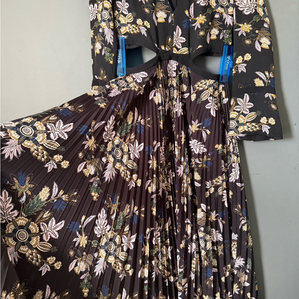 A.L.C. Gorgeous Black Floral Dress with open back